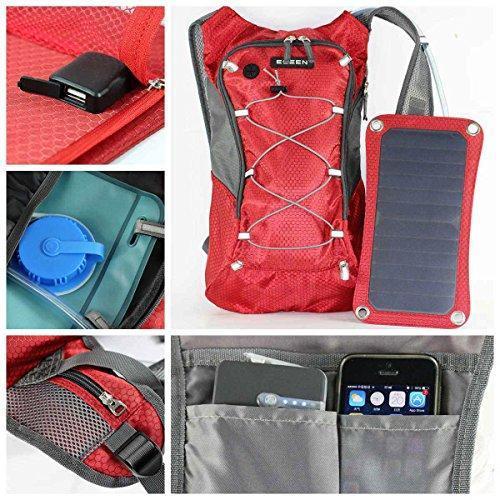 ECEEN Hydration Solar Charger Backpack With 1.8L Bladder