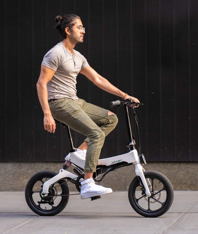 Jetson Metro Electric Folding Bike with Twist Throttle, Pedal Assist, and LED Headlight