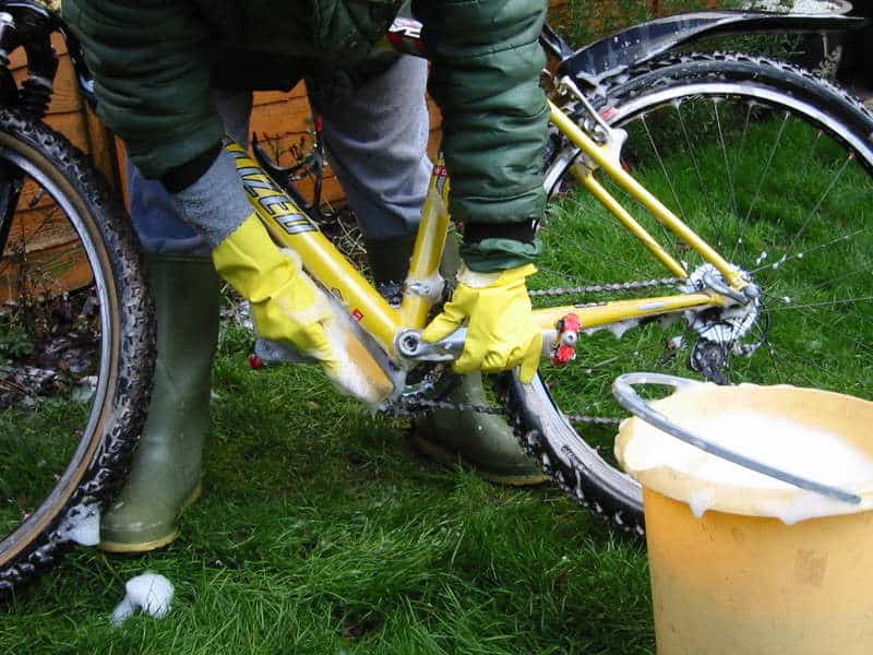 storing bike outside in winter