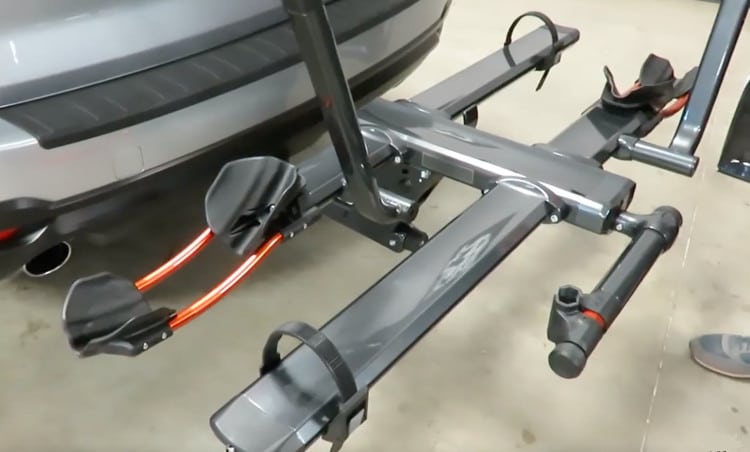 Kuat NV 2.0 2-Bike Tray Hitch Rack: Metallic Gray and Orange, 2 Receiver Kuat NV 2.0 2-Bike Tray Hitch Rack: Metallic Gray and Orange, 2" Receiver