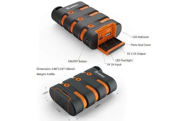 Waterproof Charger Portable Charger, Jackery Armor 