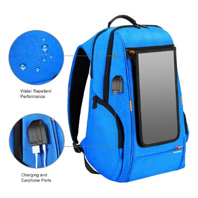 solar charging backpack